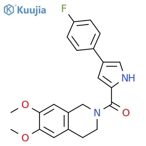 2-4-(4-fluorophenyl)-1H-pyrrole-2-carbonyl-6,7-dimethoxy-1,2,3,4-tetrahydroisoquinoline structure