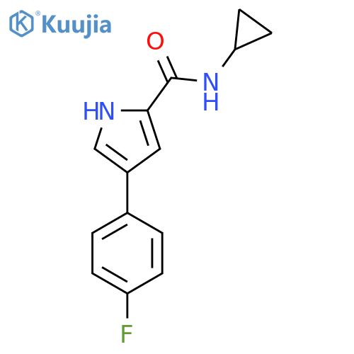 N-cyclopropyl-4-(4-fluorophenyl)-1H-pyrrole-2-carboxamide structure