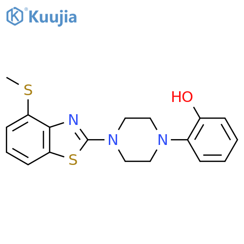 2-{4-4-(methylsulfanyl)-1,3-benzothiazol-2-ylpiperazin-1-yl}phenol structure