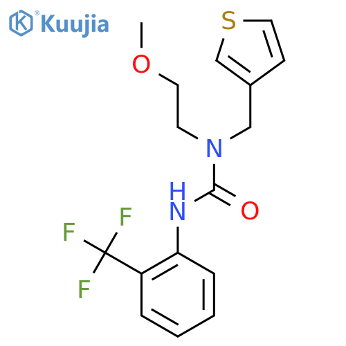 3-(2-methoxyethyl)-3-(thiophen-3-yl)methyl-1-2-(trifluoromethyl)phenylurea structure