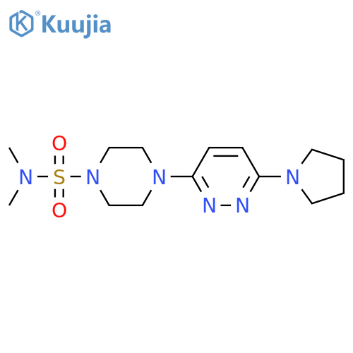N,N-dimethyl-4-[6-(pyrrolidin-1-yl)pyridazin-3-yl]piperazine-1-sulfonamide structure