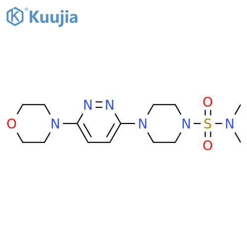 N,N-dimethyl-4-[6-(morpholin-4-yl)pyridazin-3-yl]piperazine-1-sulfonamide structure