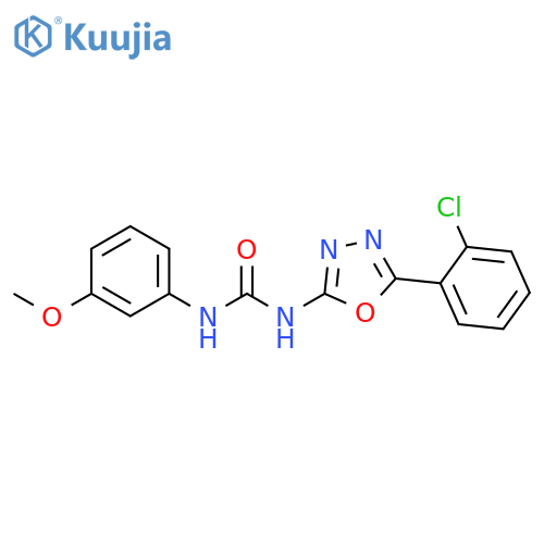 3-5-(2-chlorophenyl)-1,3,4-oxadiazol-2-yl-1-(3-methoxyphenyl)urea structure