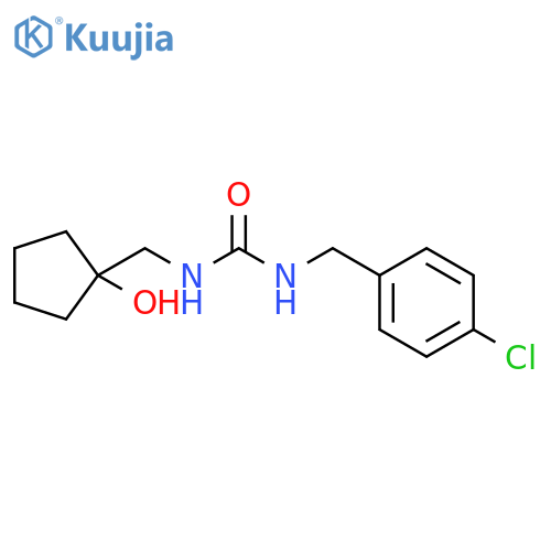 1-[(4-chlorophenyl)methyl]-3-[(1-hydroxycyclopentyl)methyl]urea structure