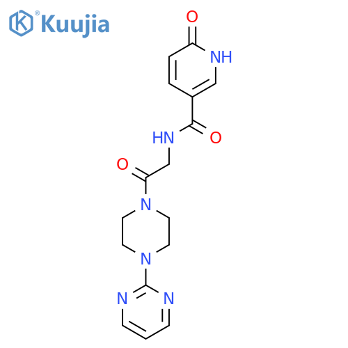 6-oxo-N-{2-oxo-2-4-(pyrimidin-2-yl)piperazin-1-ylethyl}-1,6-dihydropyridine-3-carboxamide structure