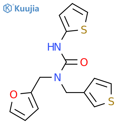 1-(furan-2-yl)methyl-3-(thiophen-2-yl)-1-(thiophen-3-yl)methylurea structure