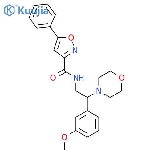 N-2-(3-methoxyphenyl)-2-(morpholin-4-yl)ethyl-5-phenyl-1,2-oxazole-3-carboxamide structure