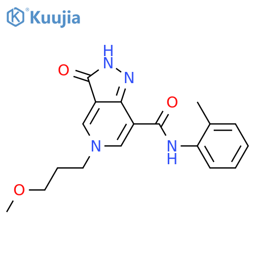 5-(3-methoxypropyl)-N-(2-methylphenyl)-3-oxo-2H,3H,5H-pyrazolo4,3-cpyridine-7-carboxamide structure