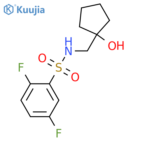 2,5-difluoro-N-(1-hydroxycyclopentyl)methylbenzene-1-sulfonamide structure