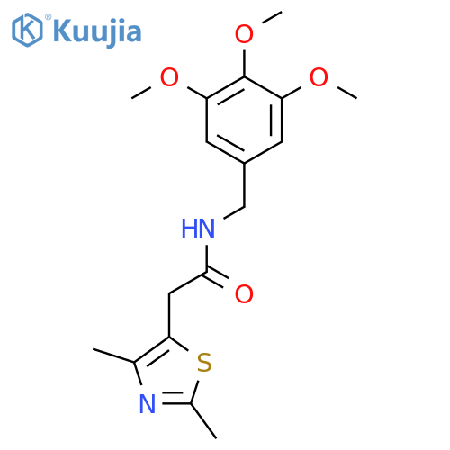 2-(2,4-dimethyl-1,3-thiazol-5-yl)-N-(3,4,5-trimethoxyphenyl)methylacetamide structure