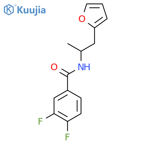 3,4-difluoro-N-[1-(furan-2-yl)propan-2-yl]benzamide structure