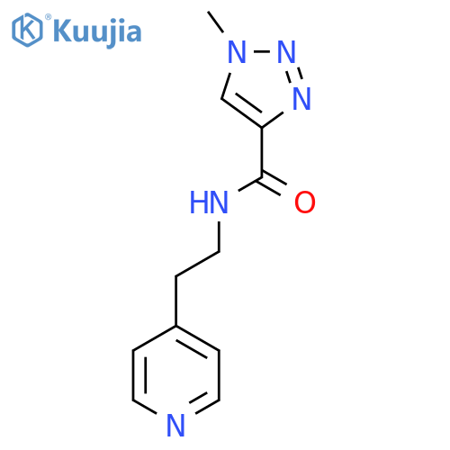 1-methyl-N-2-(pyridin-4-yl)ethyl-1H-1,2,3-triazole-4-carboxamide structure