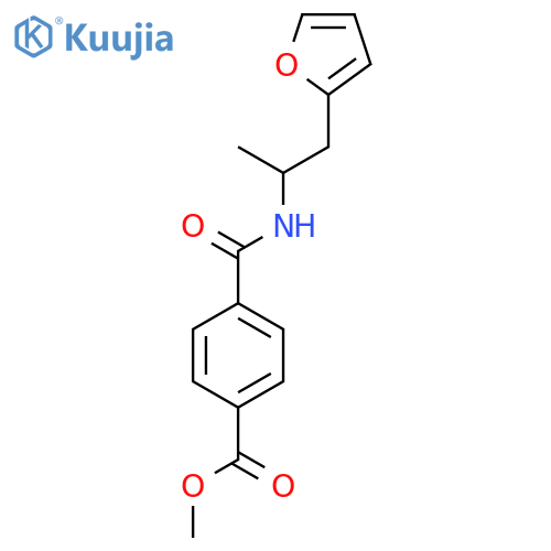 methyl 4-{1-(furan-2-yl)propan-2-ylcarbamoyl}benzoate structure