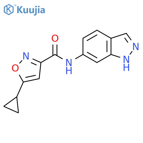 5-cyclopropyl-N-(1H-indazol-6-yl)-1,2-oxazole-3-carboxamide structure