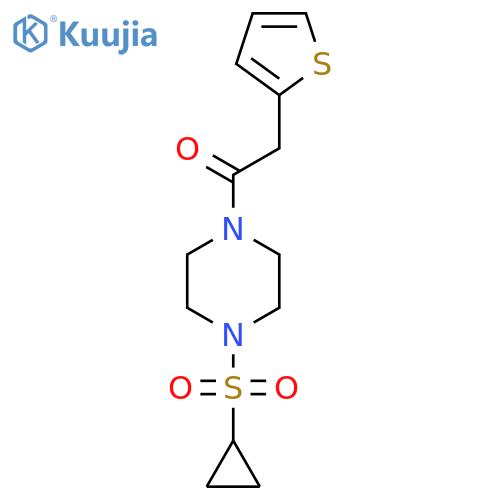 1-4-(cyclopropanesulfonyl)piperazin-1-yl-2-(thiophen-2-yl)ethan-1-one structure