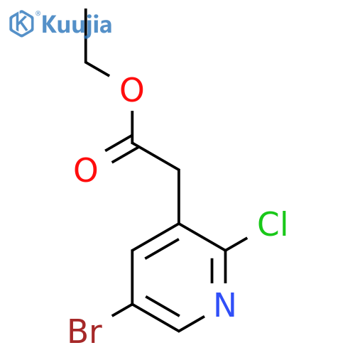 (5-Bromo-2-chloro-pyridin-3-yl)-acetic acid ethyl ester structure