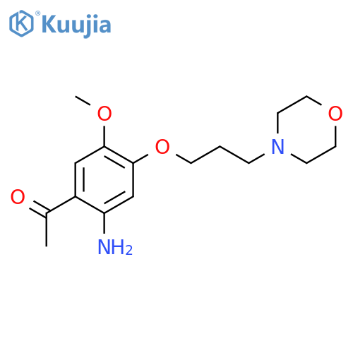 1-(2-Amino-5-methoxy-4-(3-morpholinopropoxy)phenyl)ethanone structure