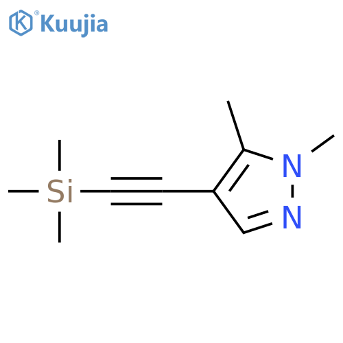 2-(1,5-dimethylpyrazol-4-yl)ethynyl-trimethylsilane structure