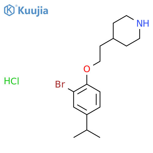 4-2-(2-Bromo-4-isopropylphenoxy)ethylpiperidinehydrochloride structure
