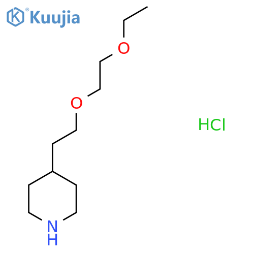 4-2-(2-Ethoxyethoxy)ethylpiperidinehydrochloride structure
