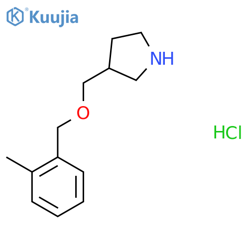 3-{[(2-Methylbenzyl)oxy]methyl}pyrrolidine hydrochloride structure
