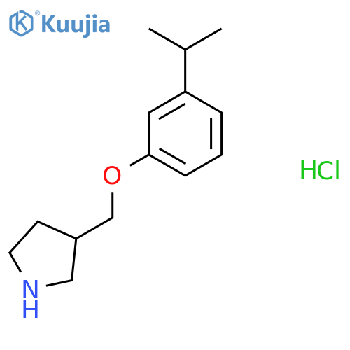 3-(3-Isopropylphenoxy)methylpyrrolidinehydrochloride structure