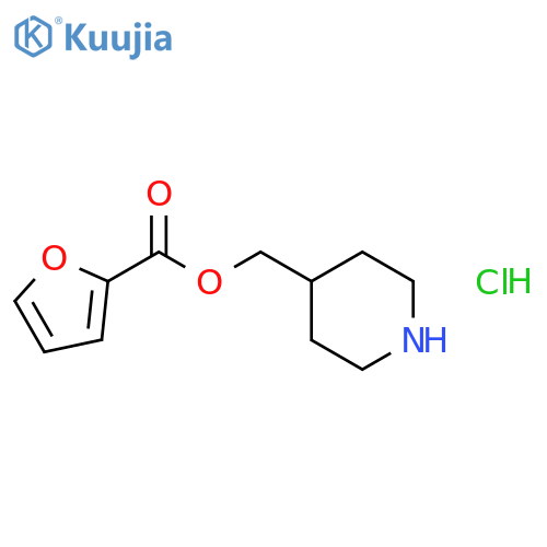 4-Piperidinylmethyl 2-furoate hydrochloride structure