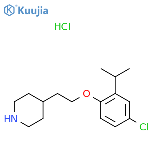 4-2-(4-Chloro-2-isopropylphenoxy)ethyl-piperidine hydrochloride structure