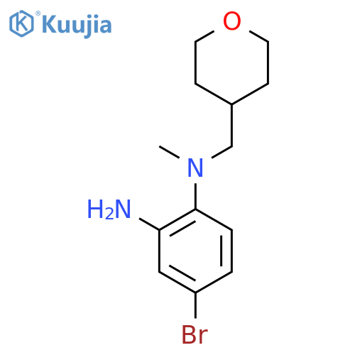 4-Bromo-N~1~-methyl-N~1~-(tetrahydro-2H-pyran-4-ylmethyl)-1,2-benzenediamine structure