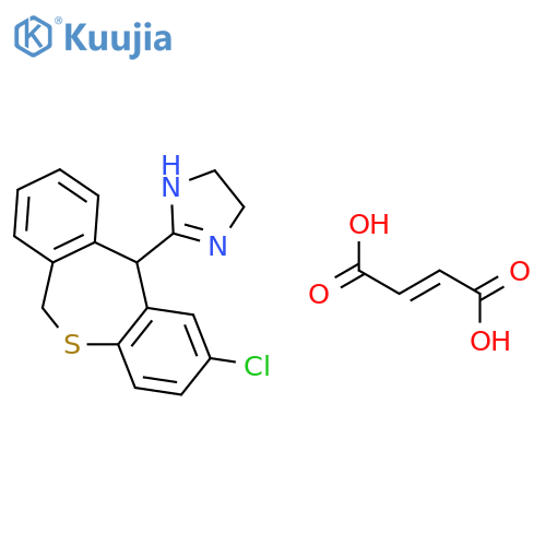 2-(2-chloro-6,11-dihydrodibenzo[b,e]thiepin-11-yl)-4,5-dihydro-1H-imidazole (2E)-but-2-enedioate structure