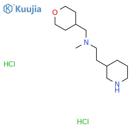 N-Methyl-2-(3-piperidinyl)-N-(tetrahydro-2H-pyran-4-ylmethyl)-1-ethanamine dihydrochloride structure