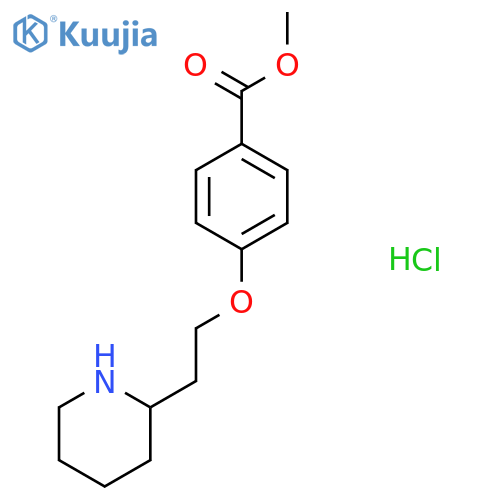 Methyl 4-2-(2-piperidinyl)ethoxybenzoatehydrochloride structure