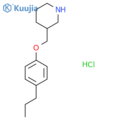 3-(4-Propylphenoxy)methylpiperidinehydrochloride structure