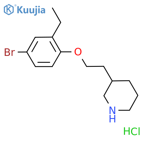 4-Bromo-2-ethylphenyl 2-(3-piperidinyl)ethylether hydrochloride structure