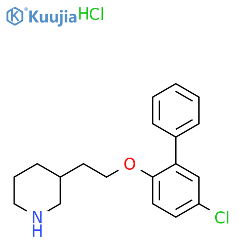 3-{2-(5-Chloro1,1'-biphenyl-2-yl)oxy-ethyl}piperidine hydrochloride structure