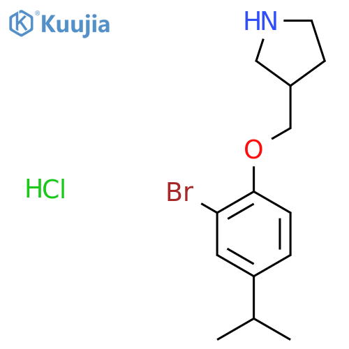 3-(2-Bromo-4-isopropylphenoxy)methylpyrrolidinehydrochloride structure