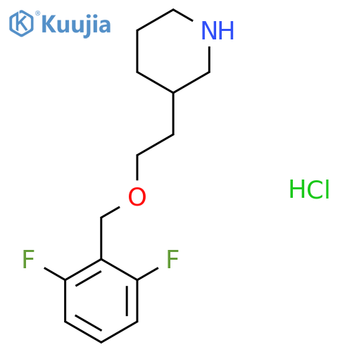 3-{2-(2,6-Difluorobenzyl)oxyethyl}piperidinehydrochloride structure
