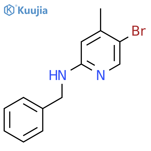 N-Benzyl-5-bromo-4-methyl-2-pyridinamine structure
