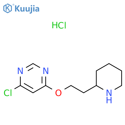 4-Chloro-6-(2-(piperidin-2-yl)ethoxy)pyrimidine hydrochloride structure