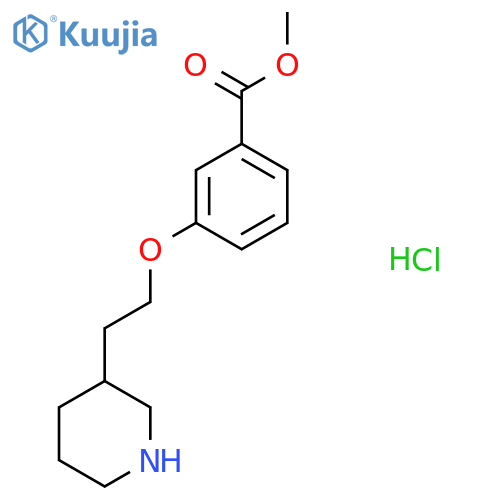 Methyl 3-2-(3-piperidinyl)ethoxybenzoatehydrochloride structure