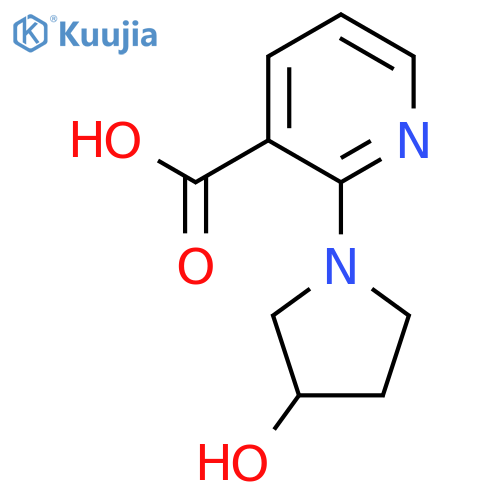 2-(3-hydroxypyrrolidin-1-yl)pyridine-3-carboxylic acid structure