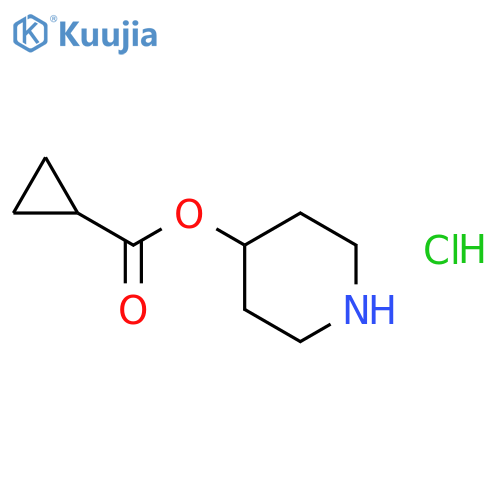 4-Piperidinyl cyclopropanecarboxylatehydrochloride structure
