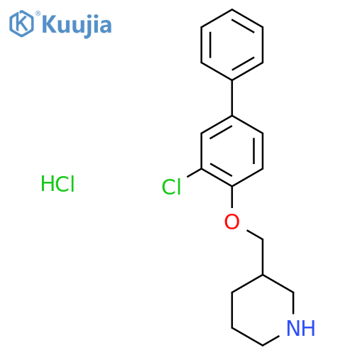 3-Chloro1,1'-biphenyl-4-yl 3-piperidinylmethylether hydrochloride structure