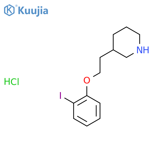 3-2-(2-Iodophenoxy)ethylpiperidine hydrochloride structure