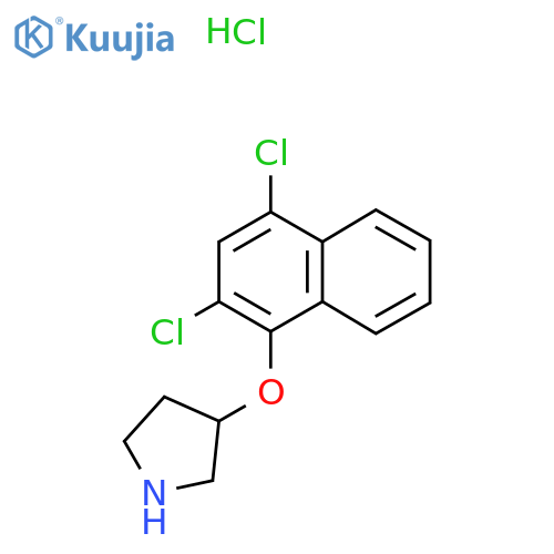 3-(2,4-Dichloro-1-naphthyl)oxypyrrolidinehydrochloride structure