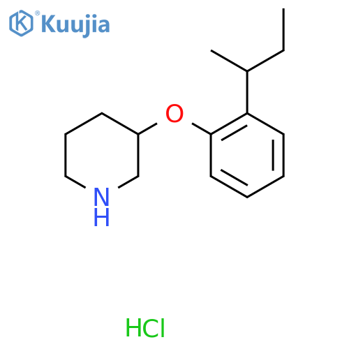 3-2-(sec-Butyl)phenoxypiperidine hydrochloride structure