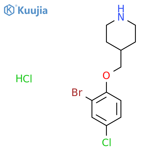 4-(2-Bromo-4-chlorophenoxy)methylpiperidinehydrochloride structure