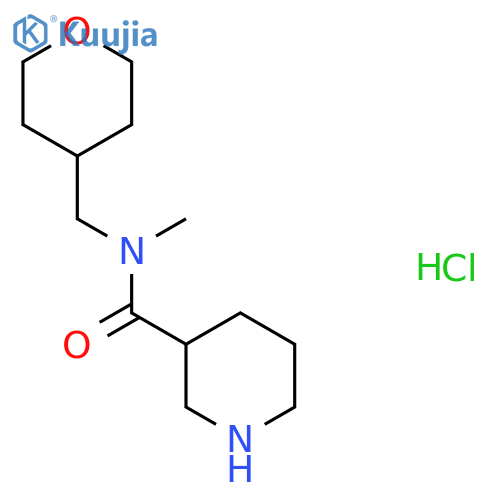 N-Methyl-N-(tetrahydro-2H-pyran-4-ylmethyl)-3-piperidinecarboxamide hydrochloride structure