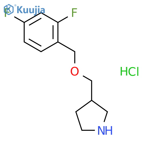 3-{(2,4-Difluorobenzyl)oxymethyl}pyrrolidinehydrochloride structure