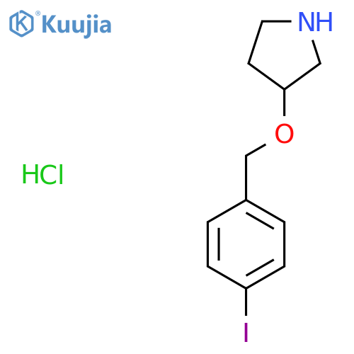 3-(4-Iodobenzyl)oxypyrrolidine hydrochloride structure